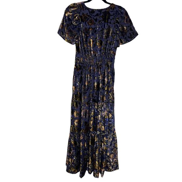 Anthropologie The Somerset Maxi Dress Velvet Edition Purple Size XS Boho - Picture 3 of 9